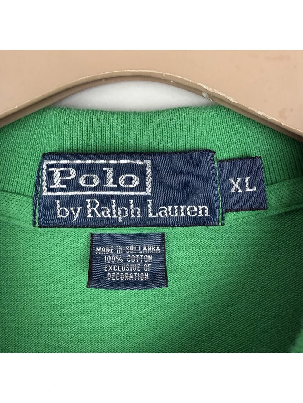 Polo Ralph Lauren Shirt Mens XL Green Pink Pony Pique Cotton Short Sleeve Preppy